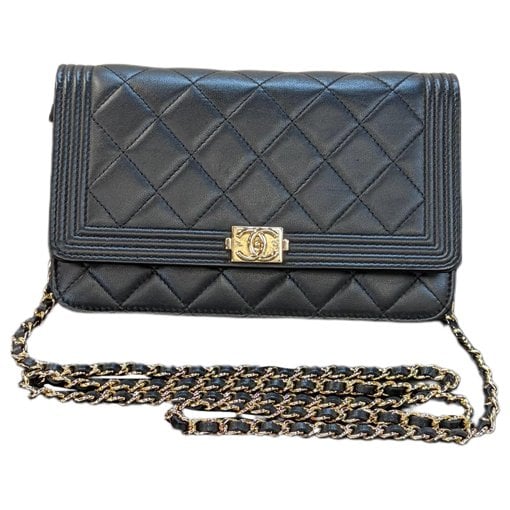 Wallet On Chain Boy leather crossbody bag