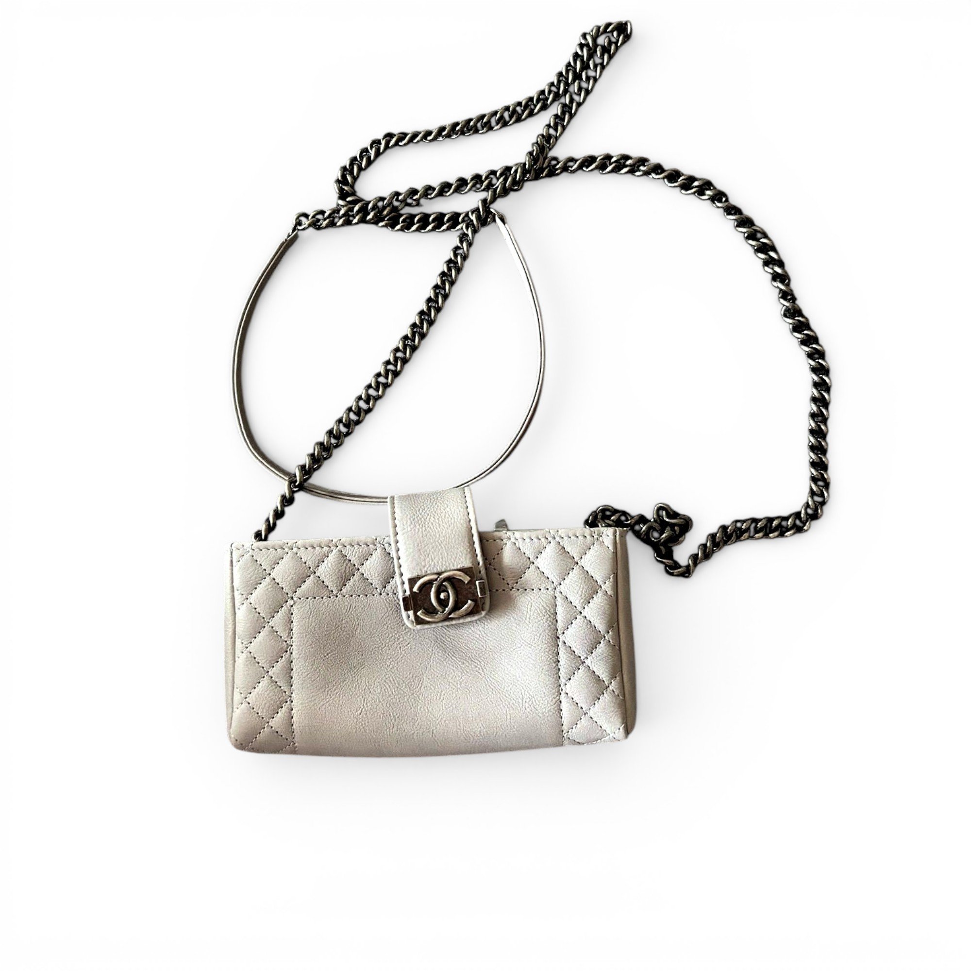 Wallet On Chain leather mini bag