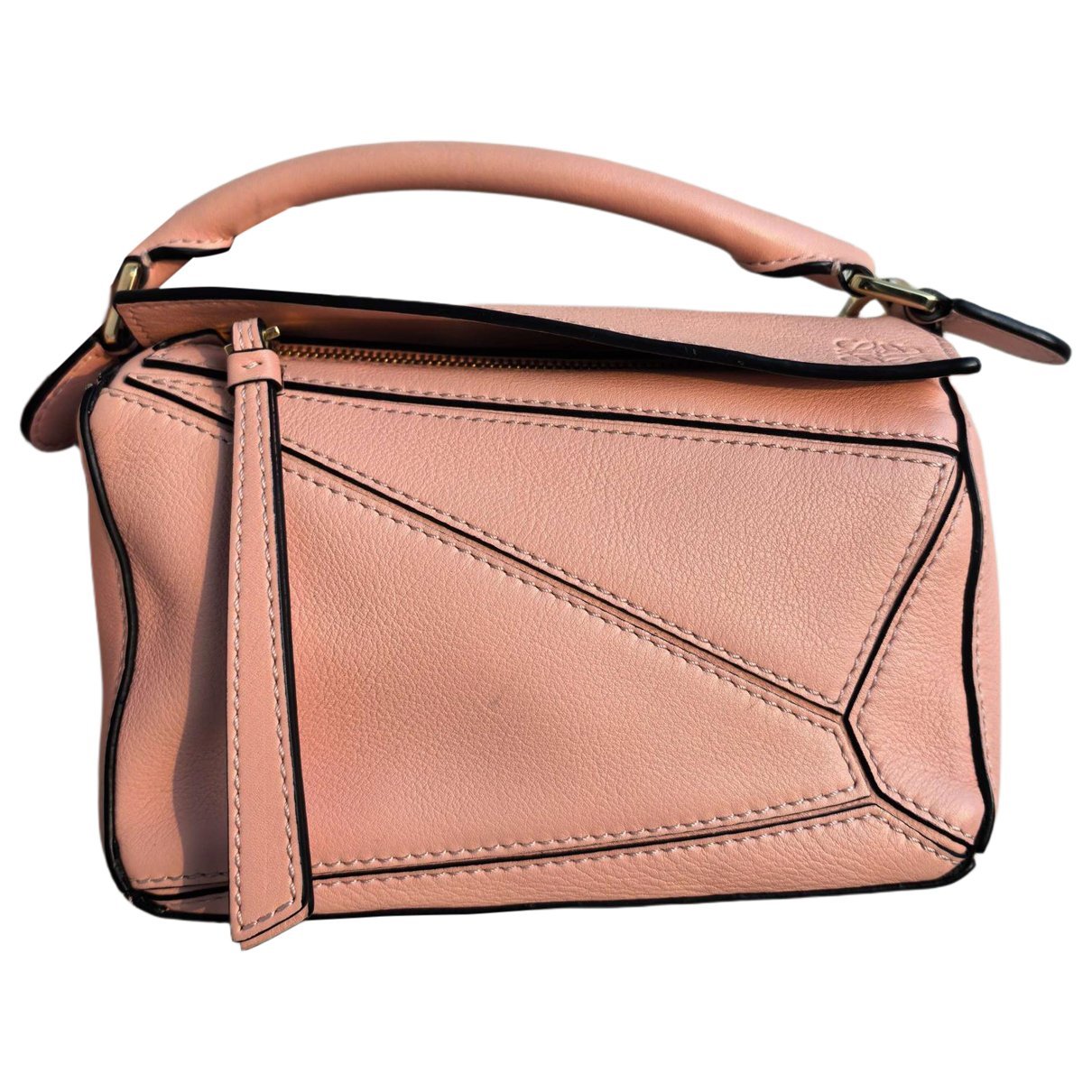 Puzzle leather handbag