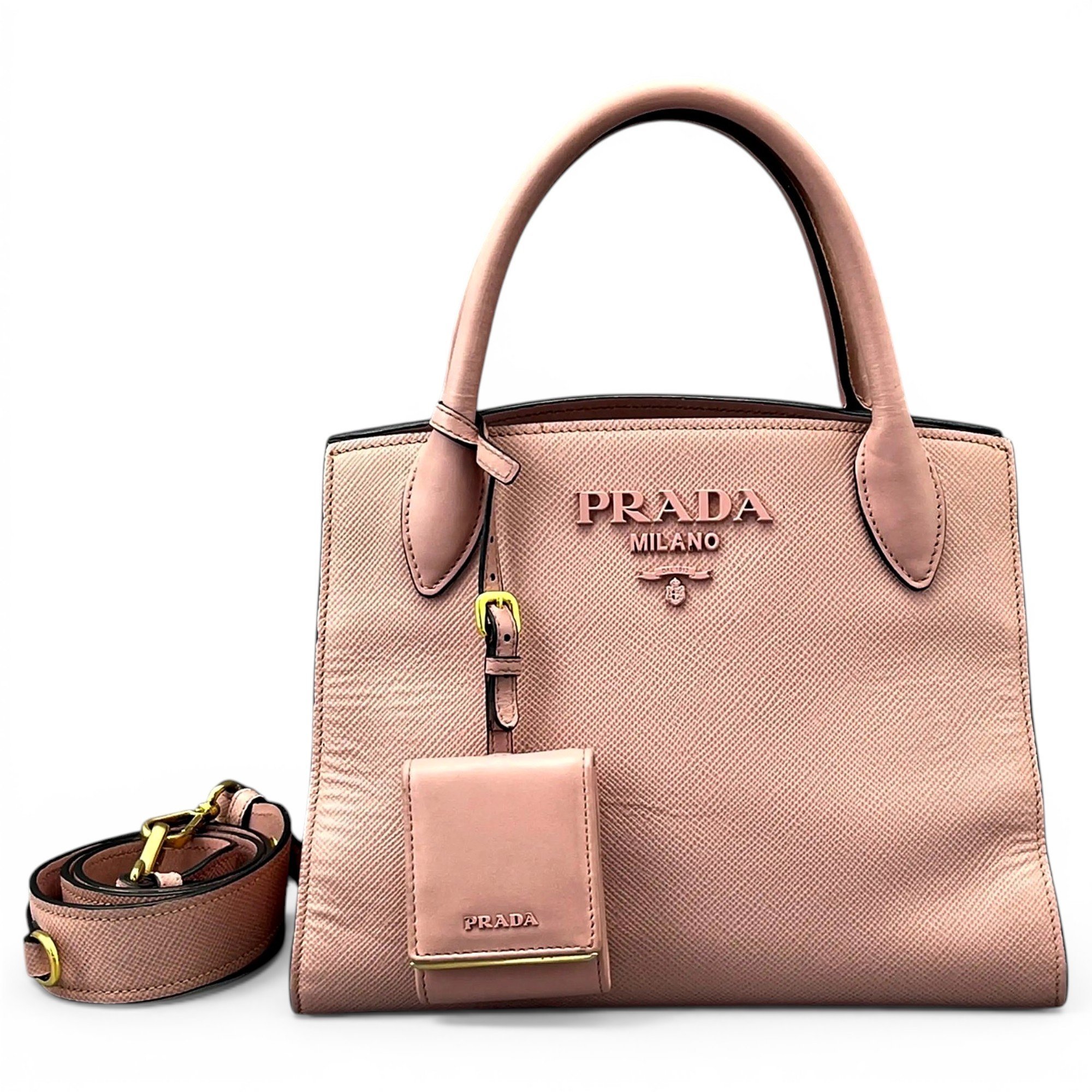 Monochrome leather crossbody bag