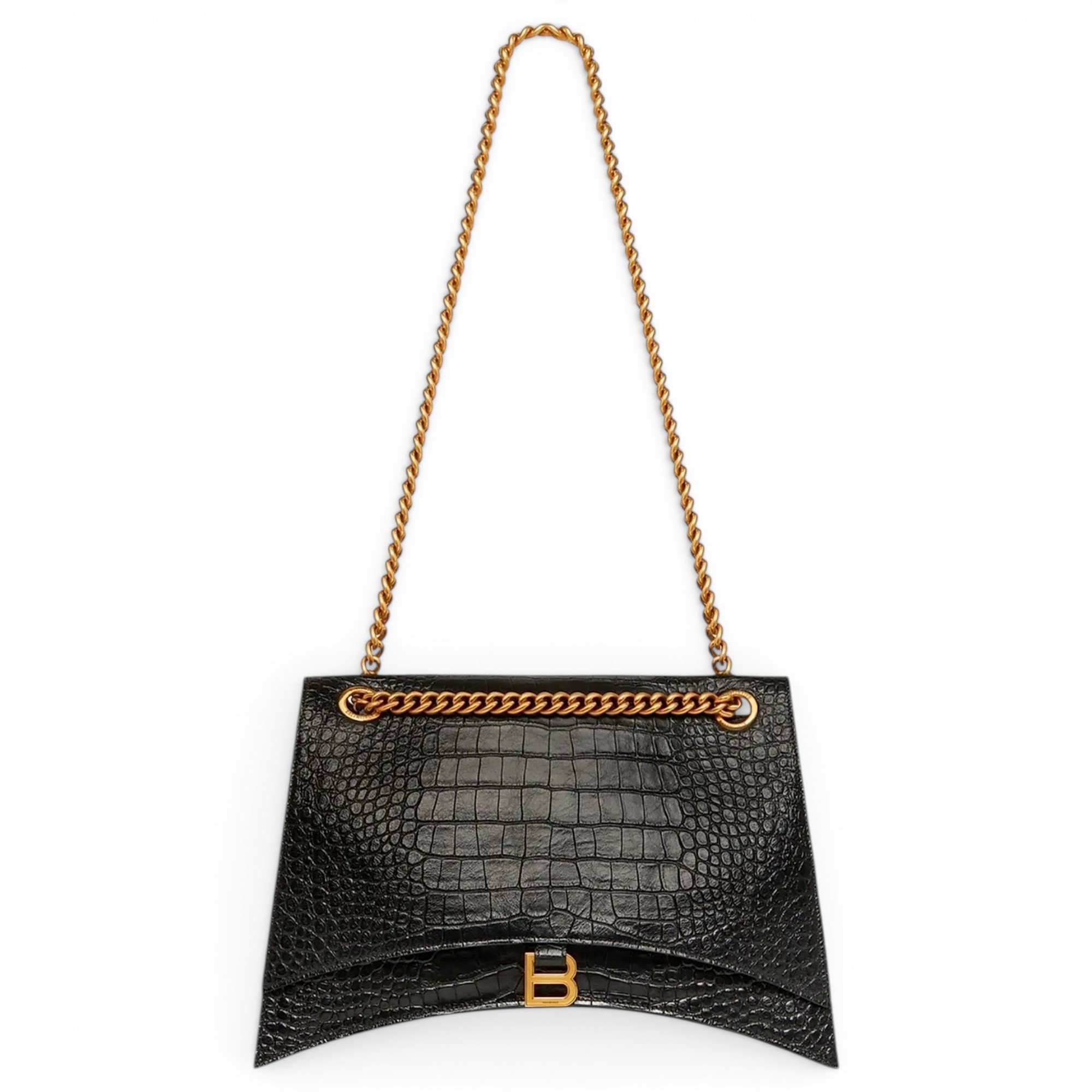 Crush leather handbag