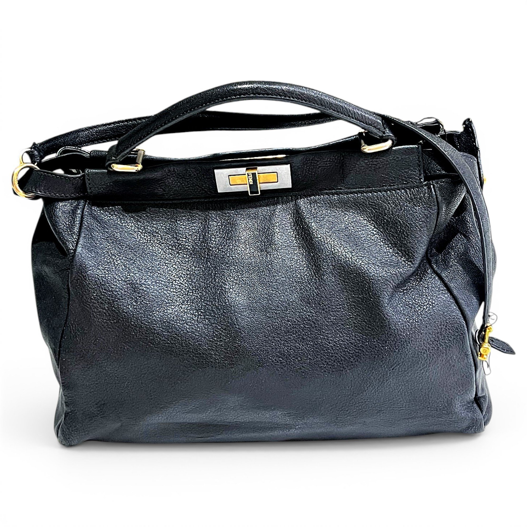 Peekaboo leather handbag