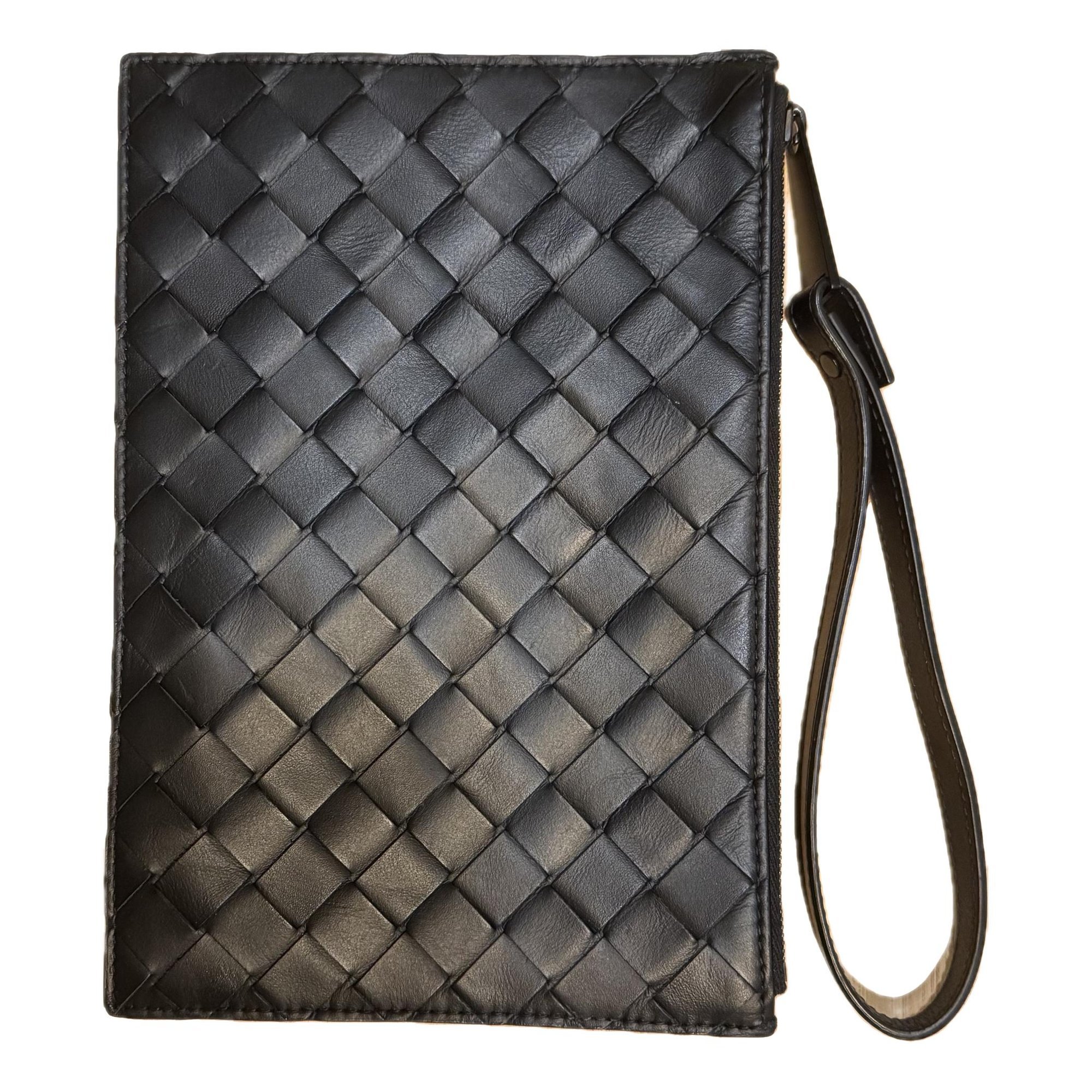 Leather clutch bag