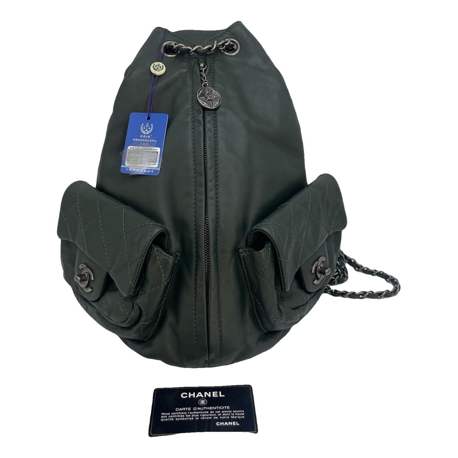Leather backpack