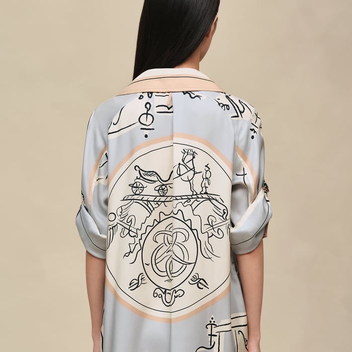 Gris Paruline "Ex-libris a Main Levee" Dress