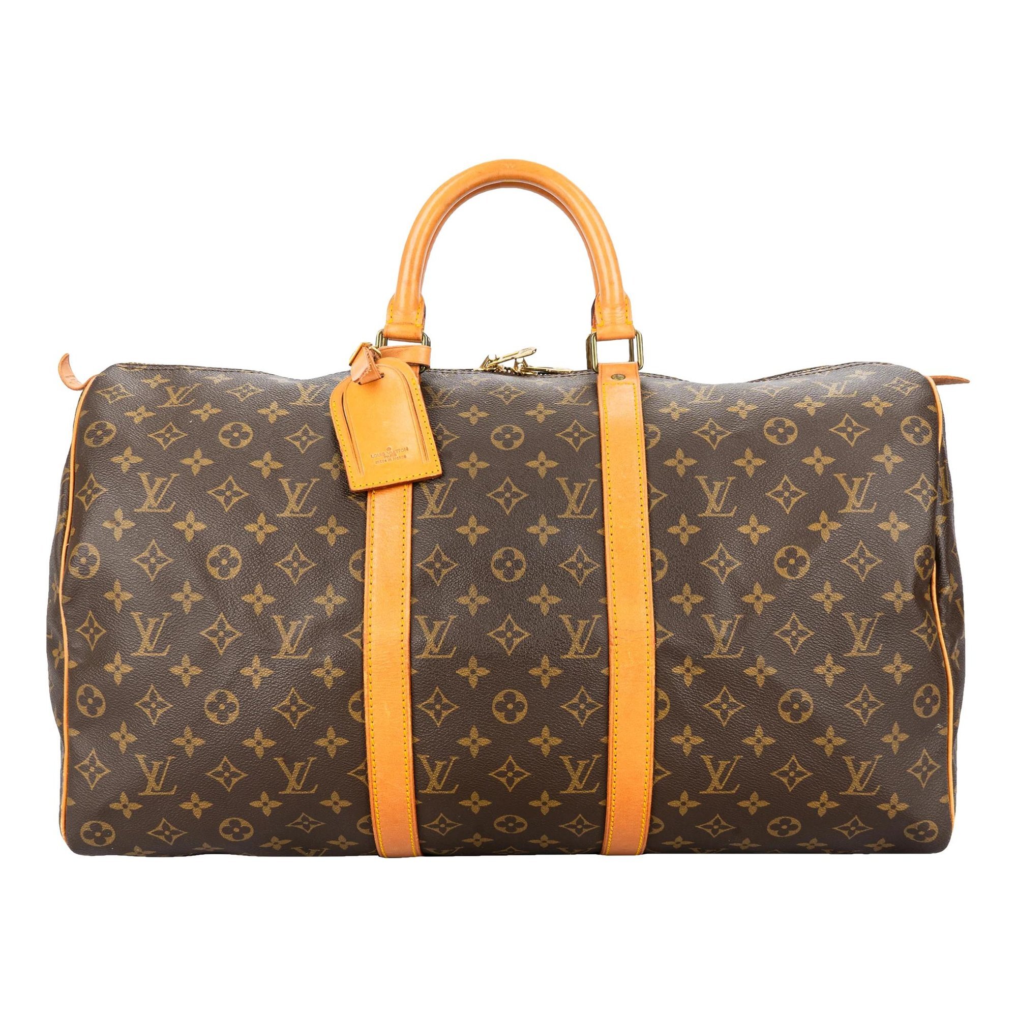 Keepall leather travel bag