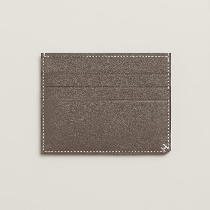 Gris Étain H Sellier Card Holder