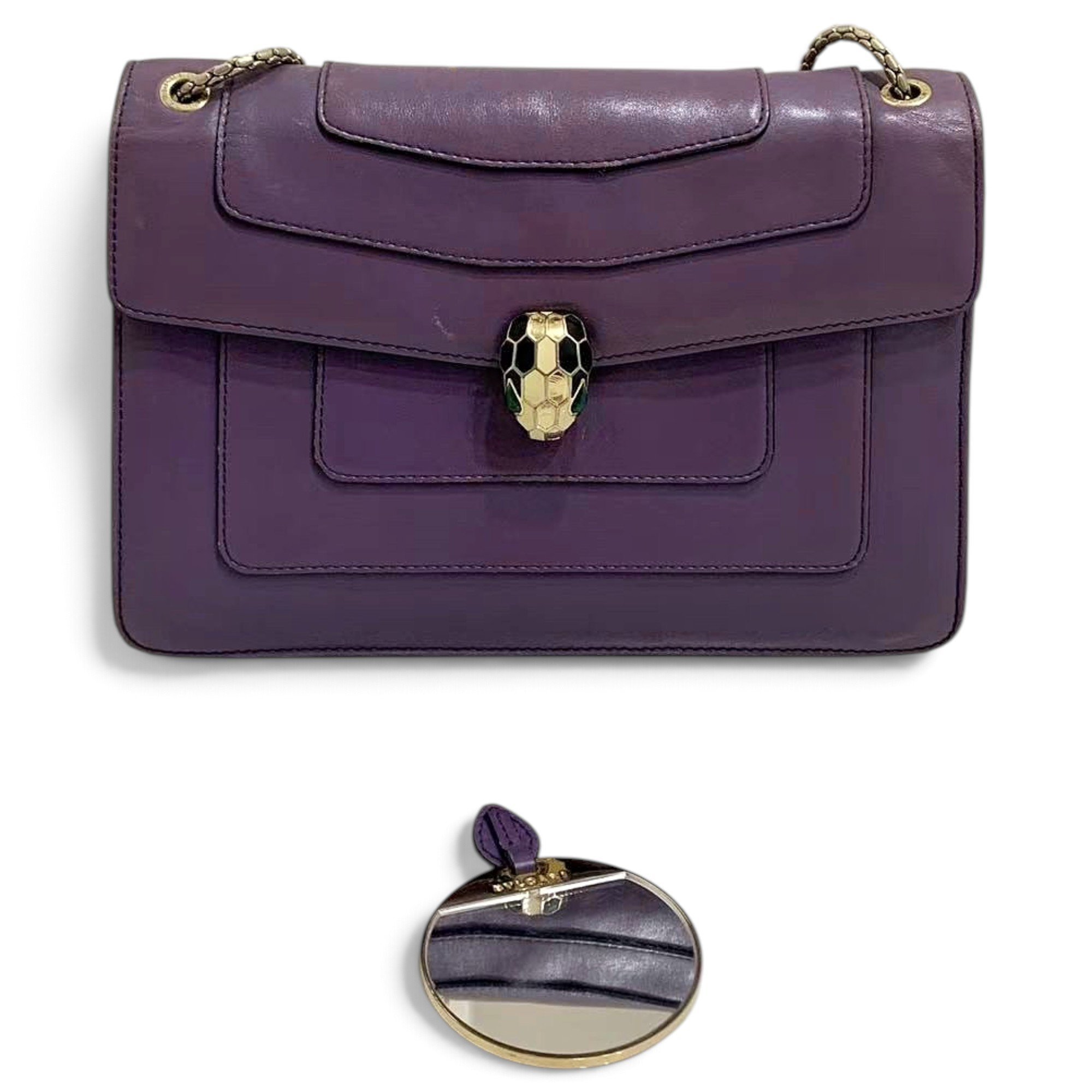 Serpenti leather handbag
