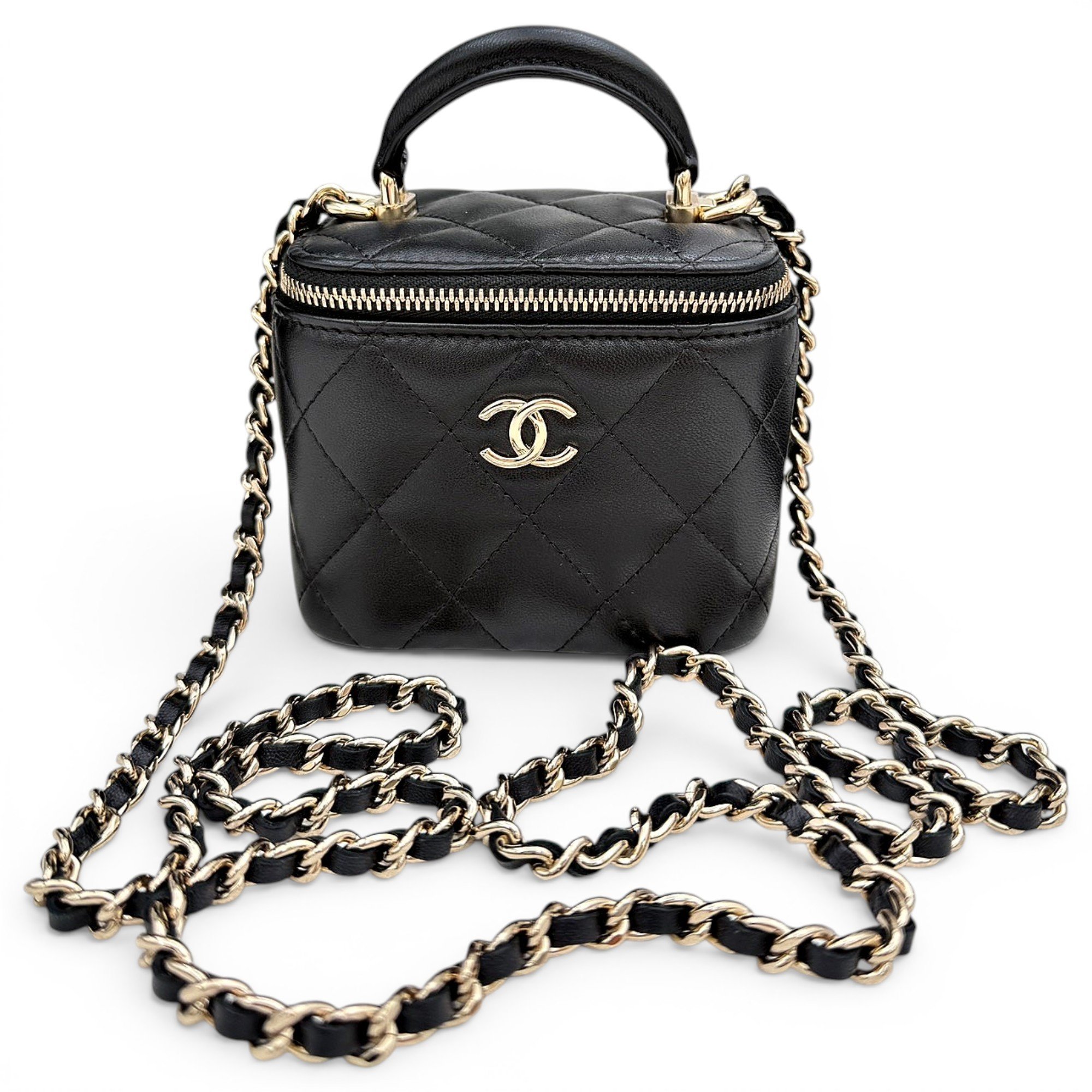 Trendy CC Vanity leather handbag