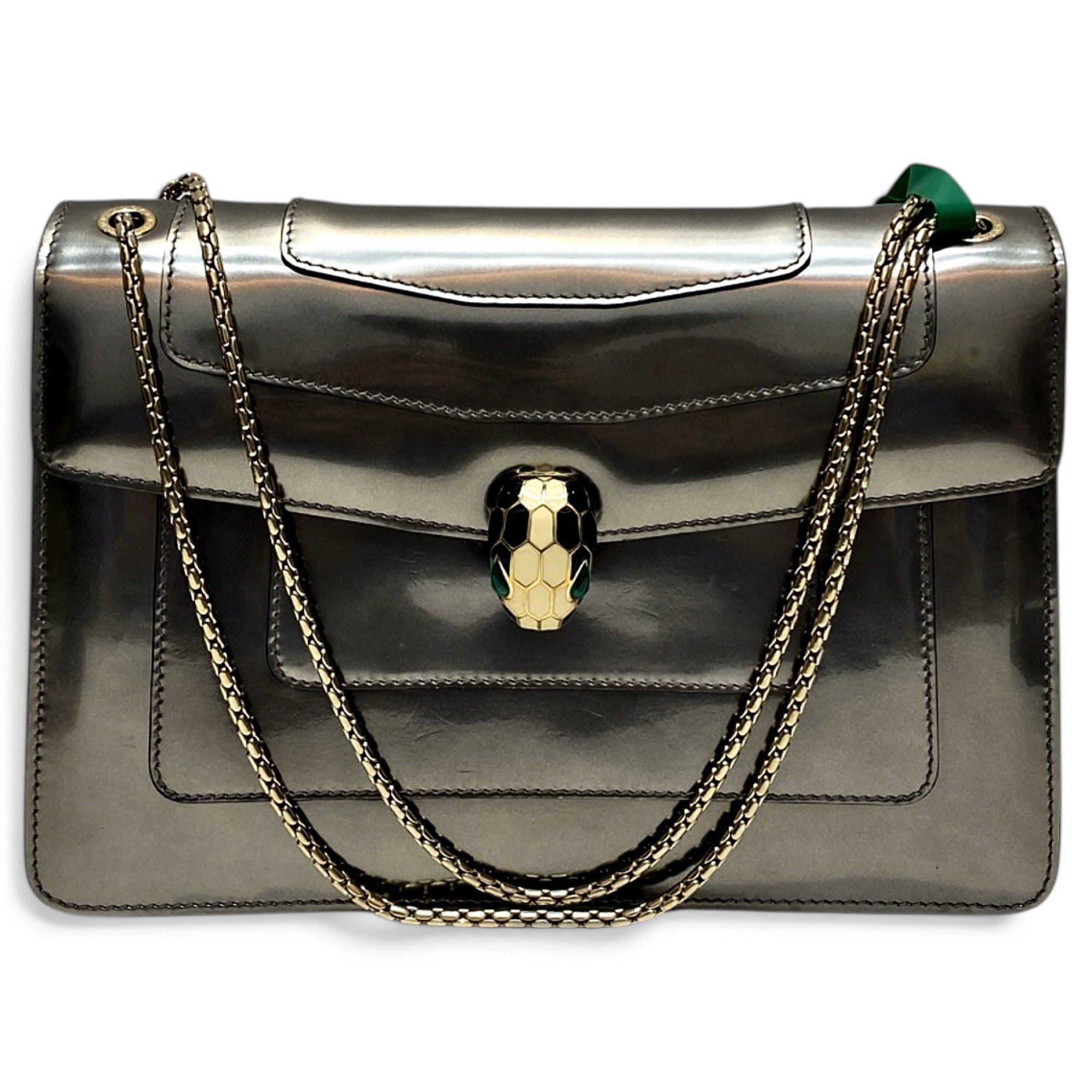 Serpenti leather handbag