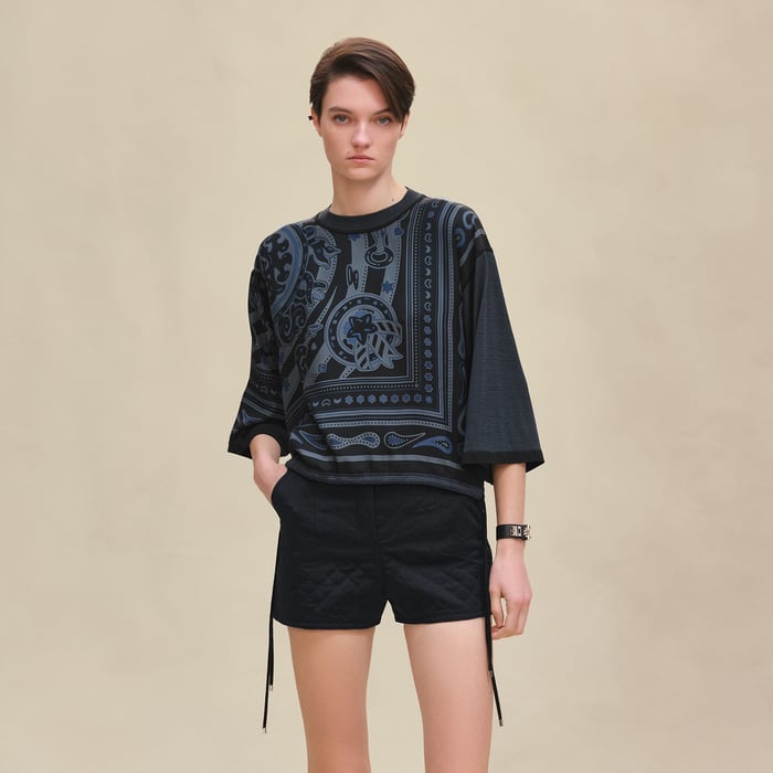 Noir Réglisse "Candy Libris" Long-sleeve Twillaine T-shirt Sweater