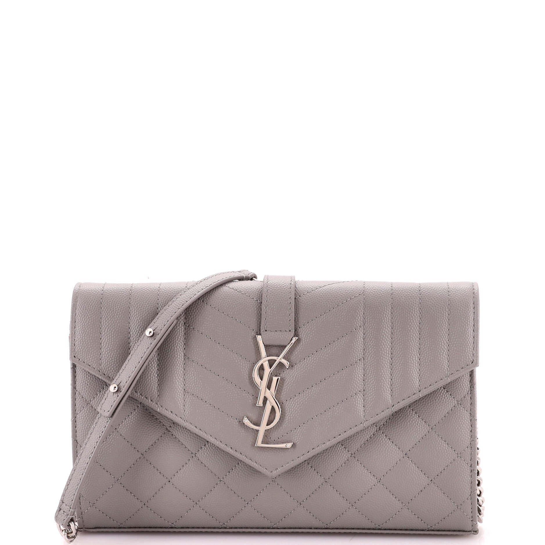 Classic Monogram Chain Wallet Mixed Matelasse Leather Medium