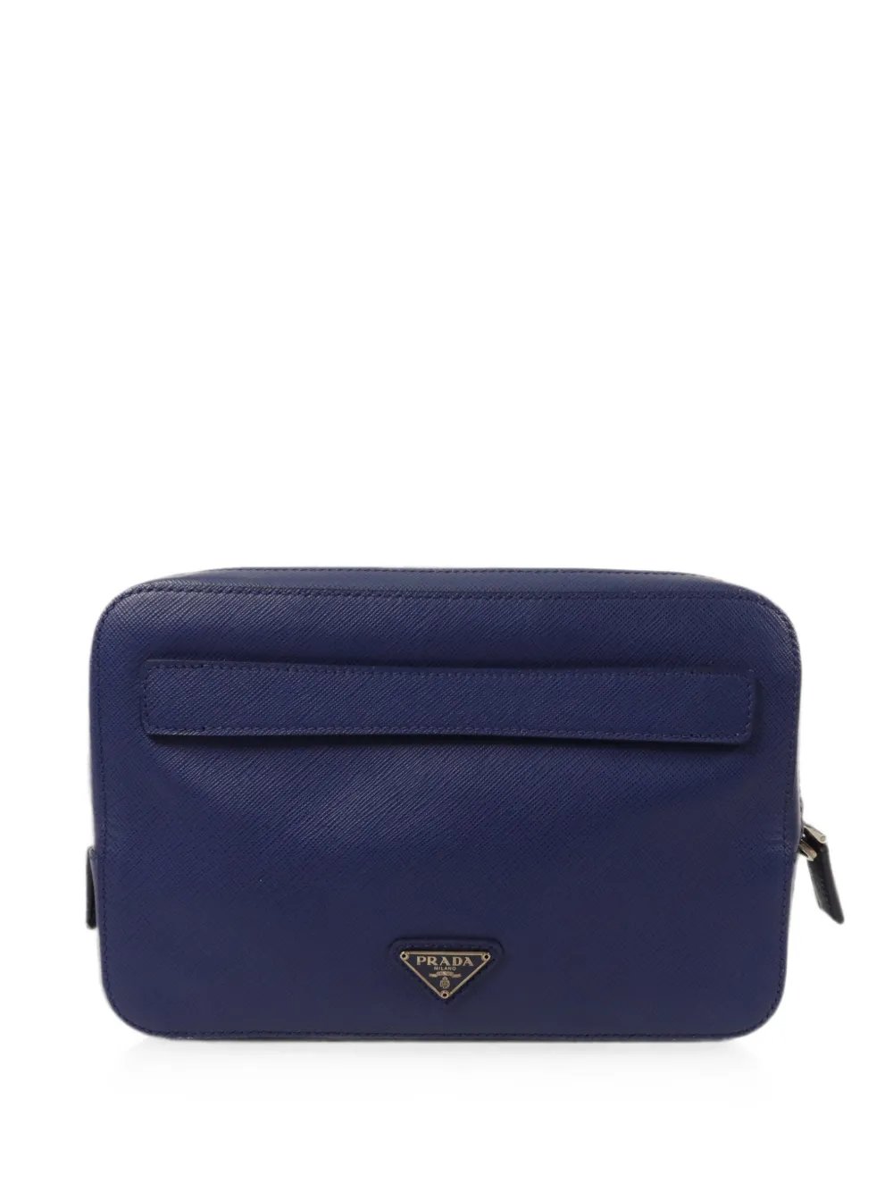 Saffiano leather clutch bag