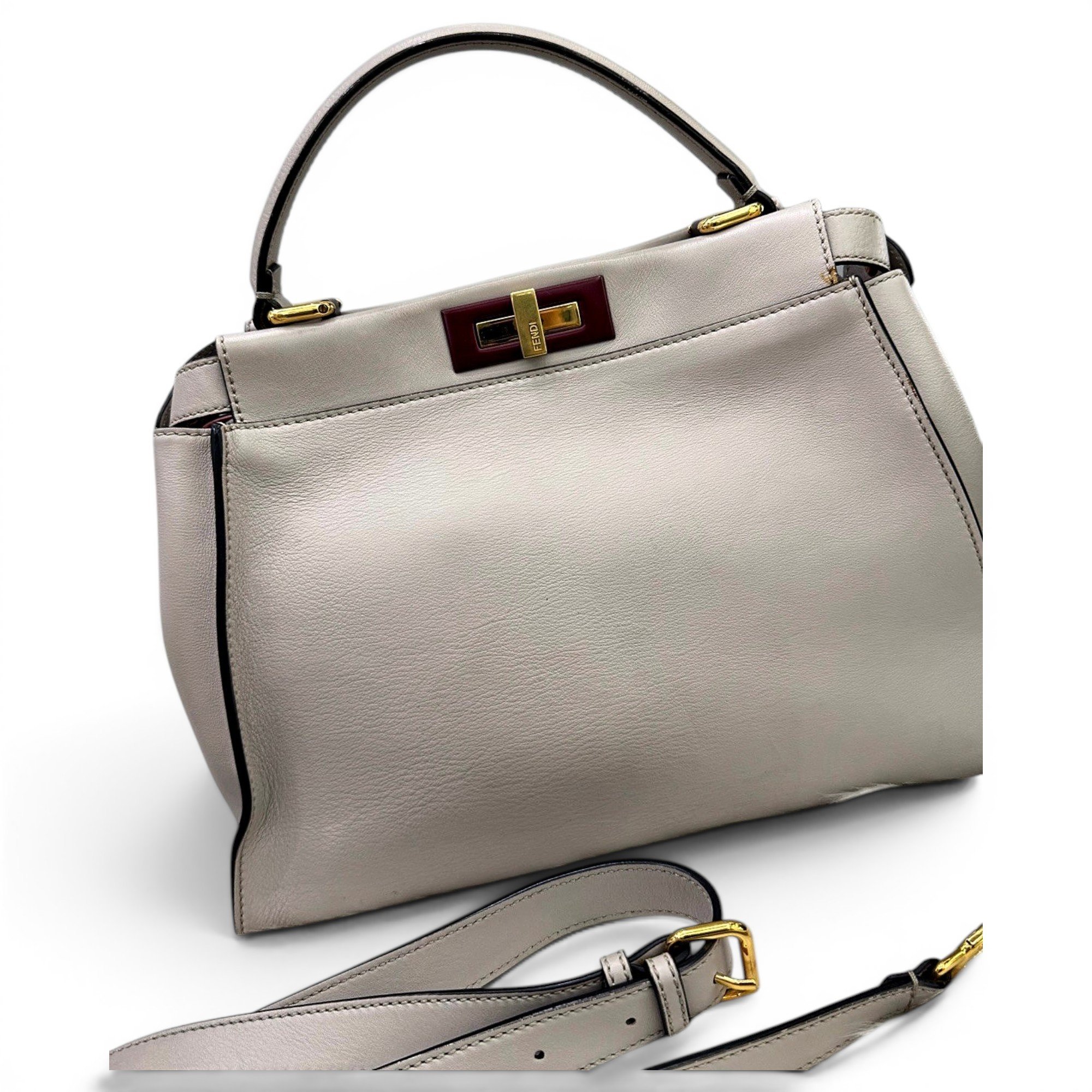 Peekaboo leather handbag