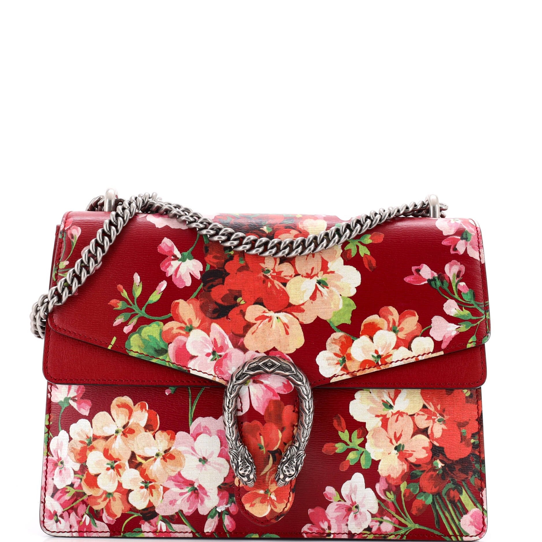 Dionysus Bag Blooms Print Leather Medium