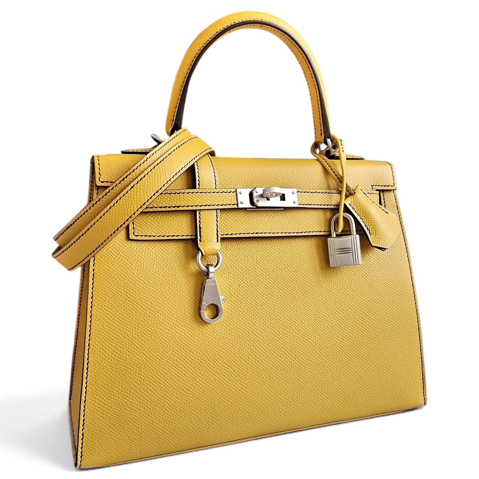 Hermes Kelly 25 Handbag Jaune Ambre Epsom Leather 2019