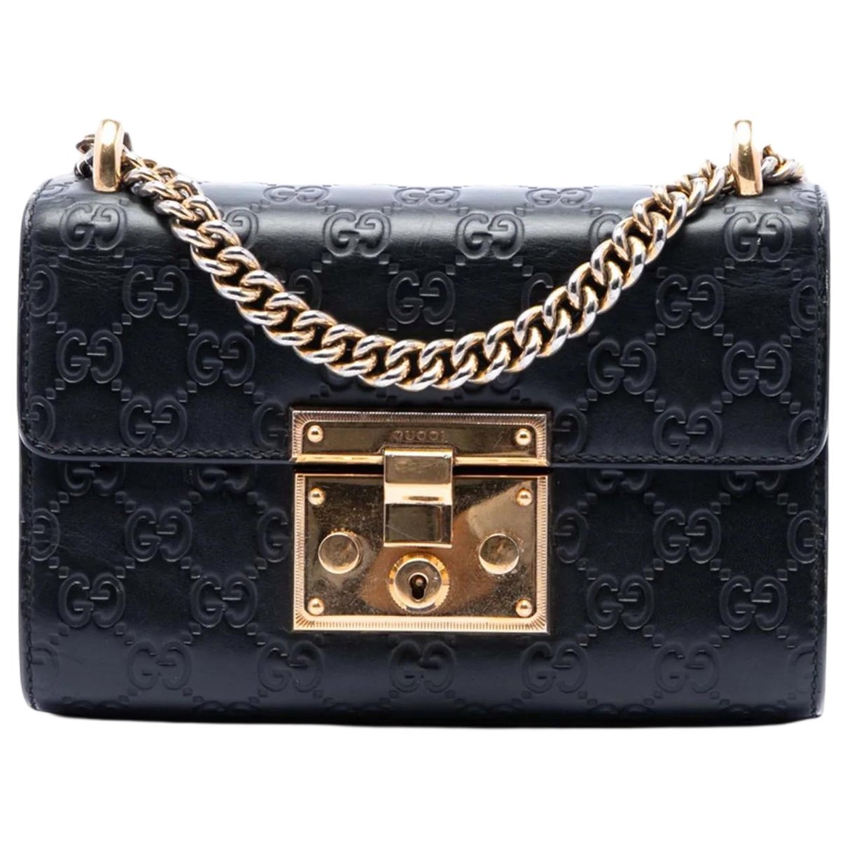 Padlock leather bag