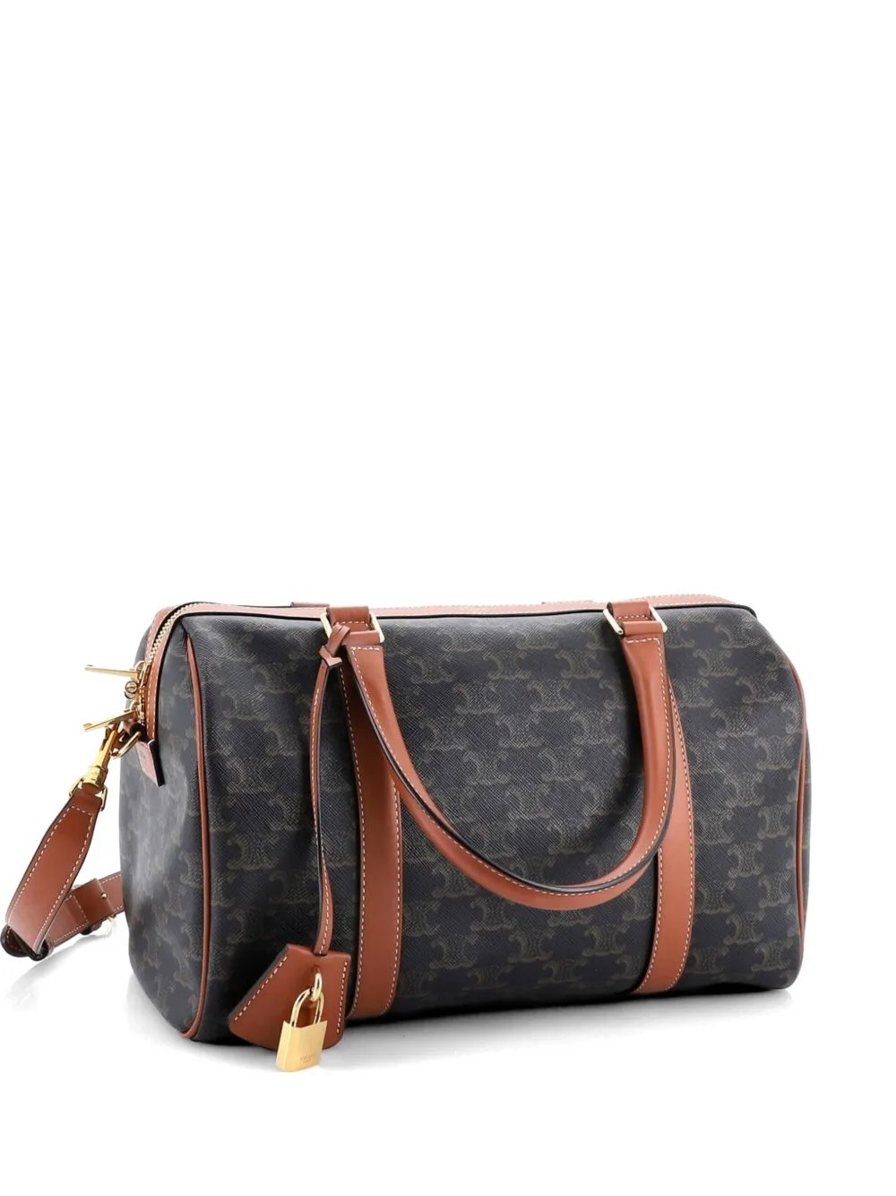 Boston Bag Triomphe Coated Canvas Large handbag