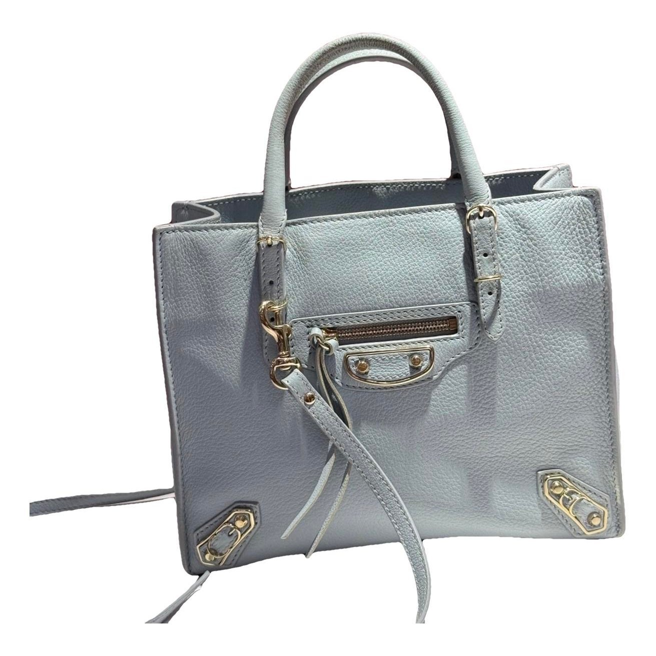 Papier leather handbag