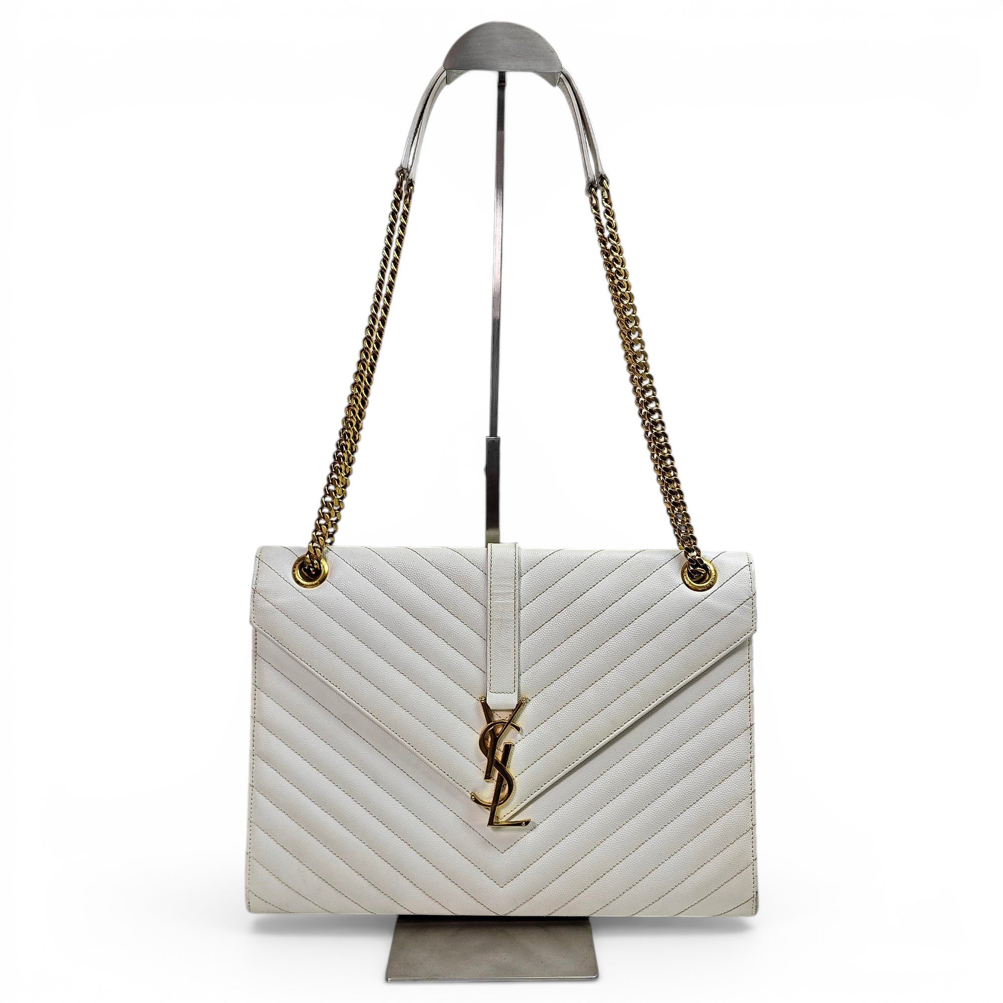 Envelope leather handbag