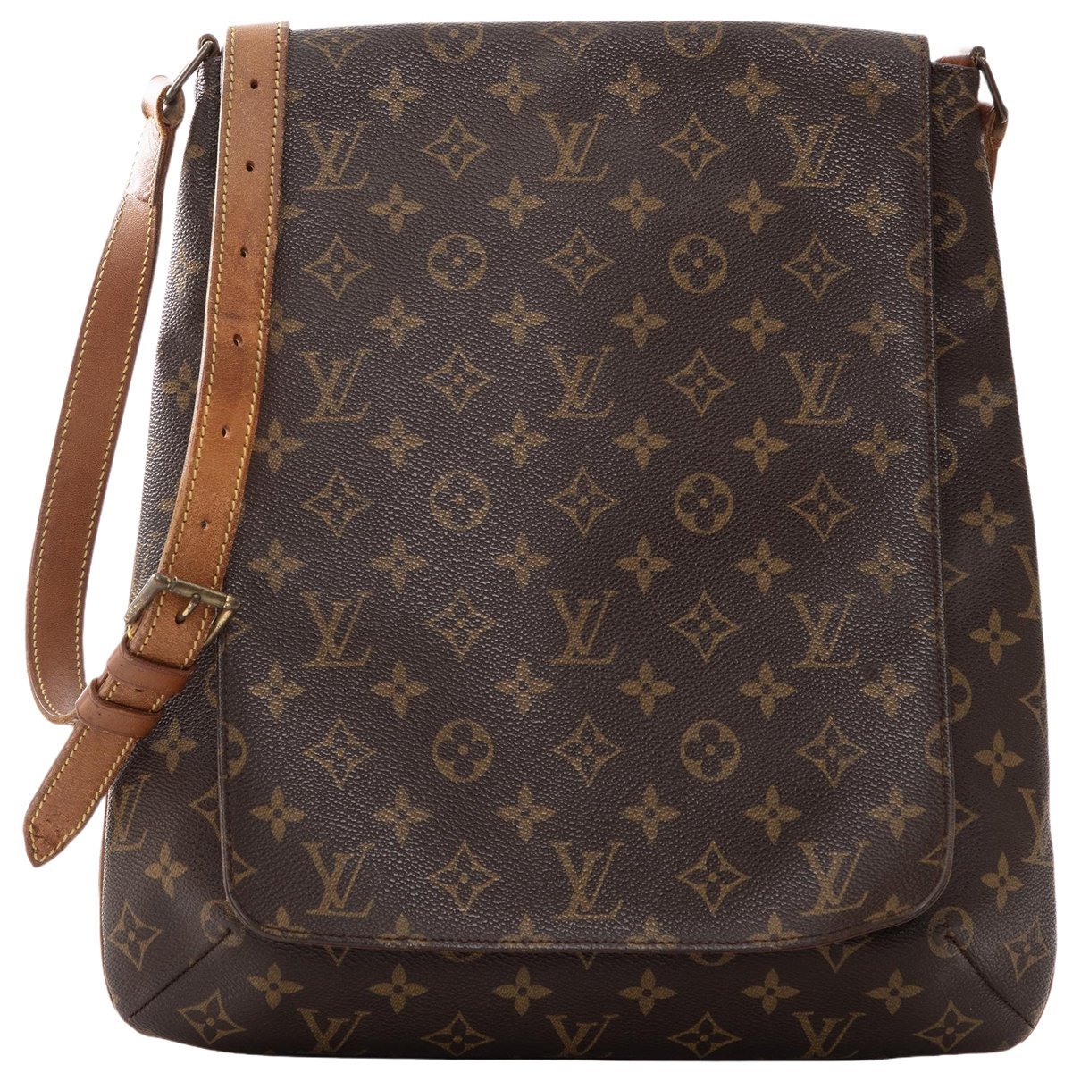Musette cloth handbag