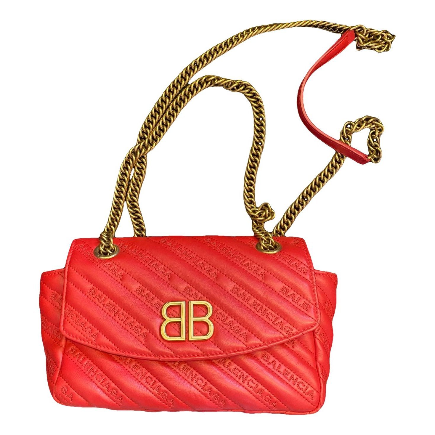 BB chain leather handbag
