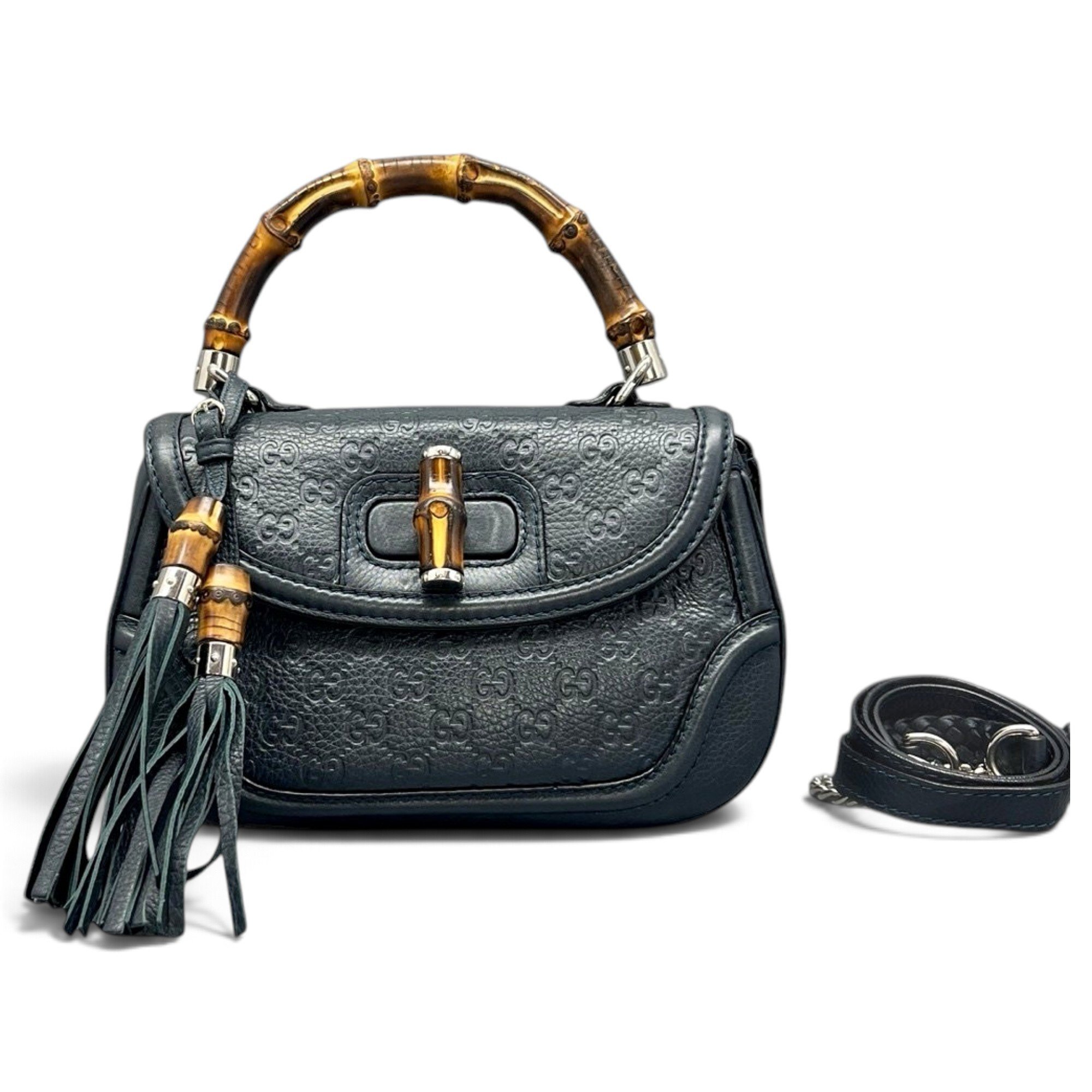 Bamboo leather handbag