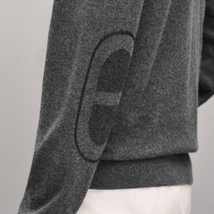 Anthracite "Maillon Chaine d'Ancre" Zipped Cashmere Jacket