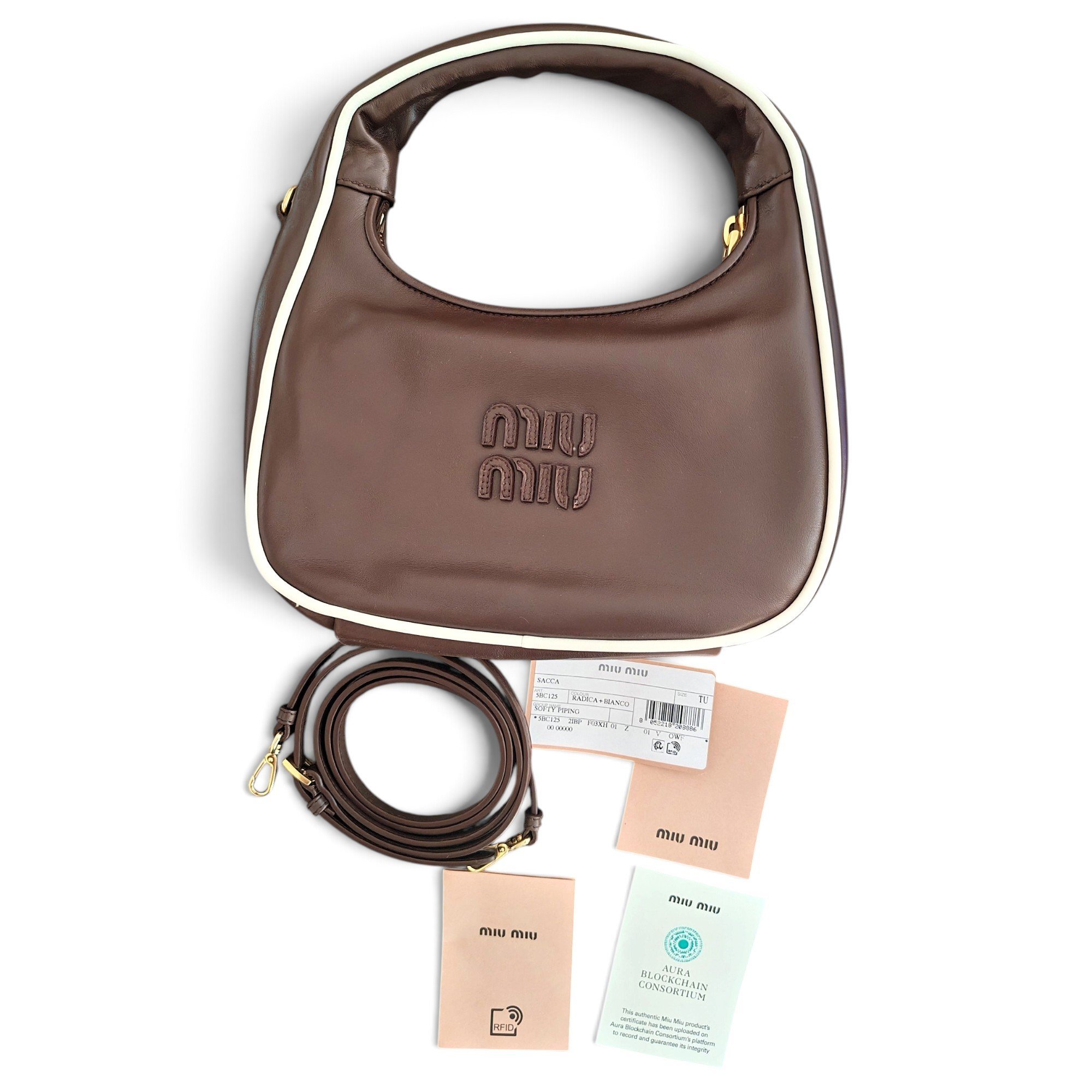 Miu Wander leather handbag