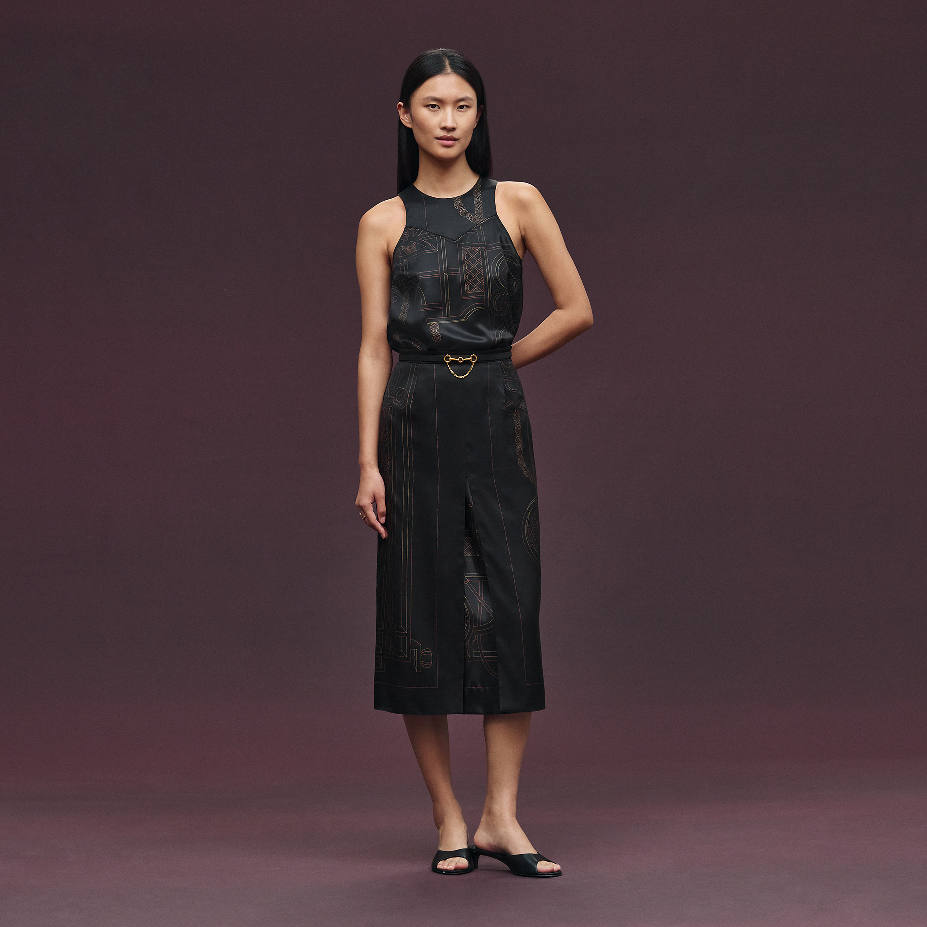 "L'Enseigne du Sellier" sleeveless blouse
