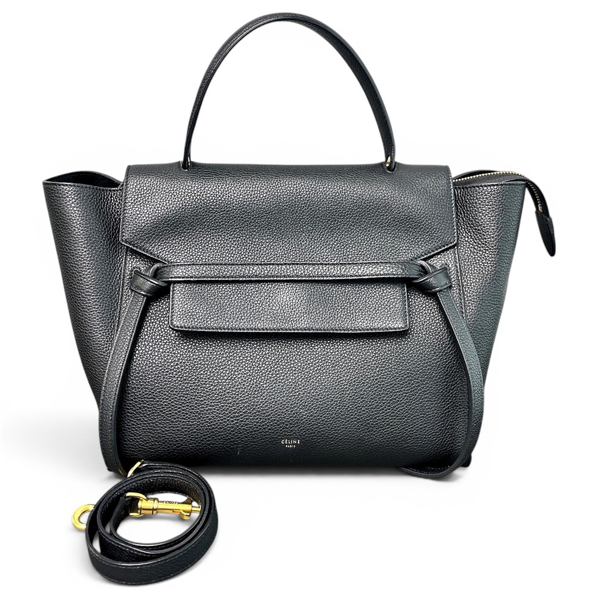 Belt leather handbag
