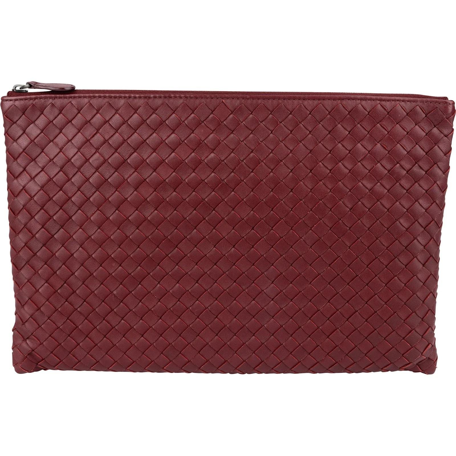 Pouch leather clutch bag