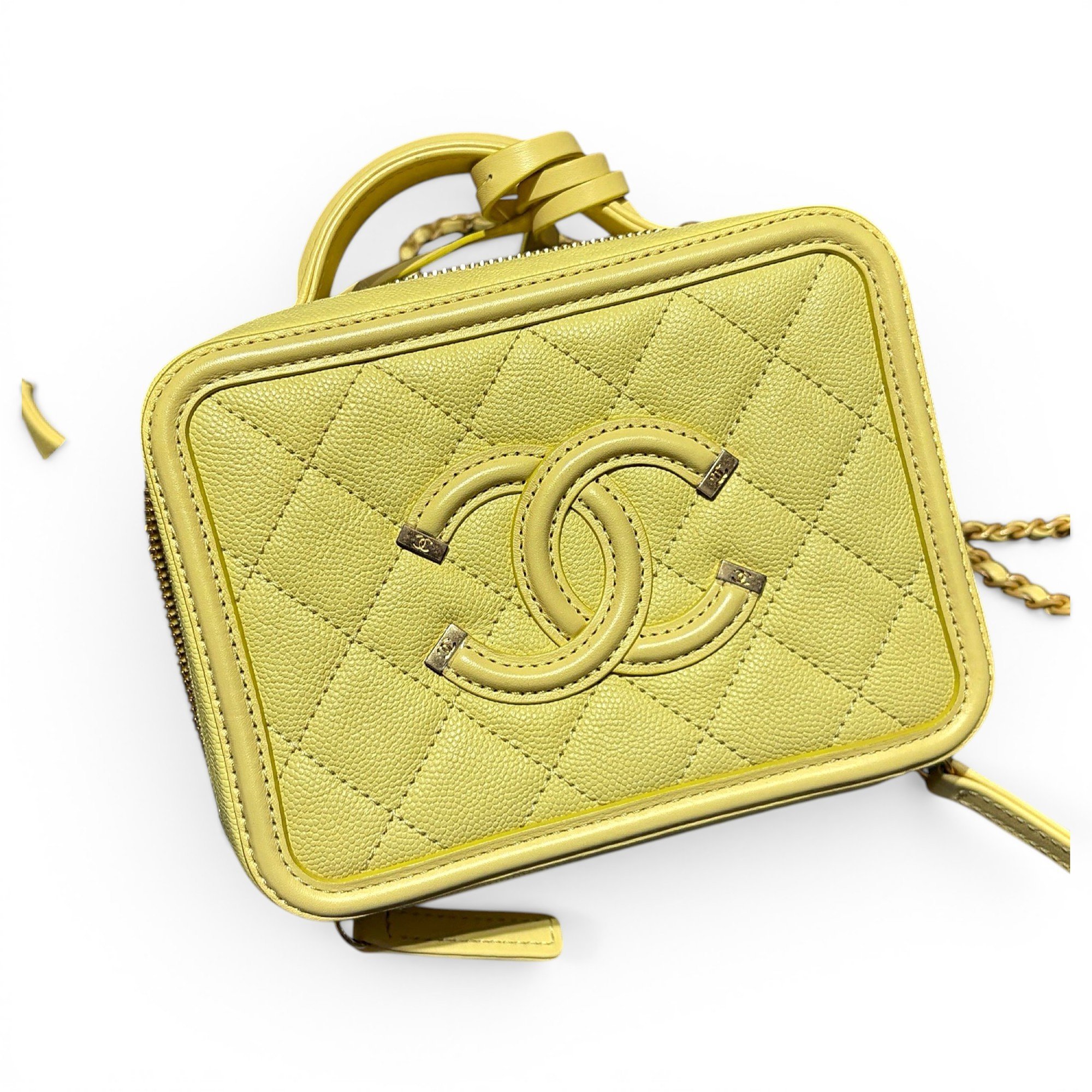 Vanity leather handbag