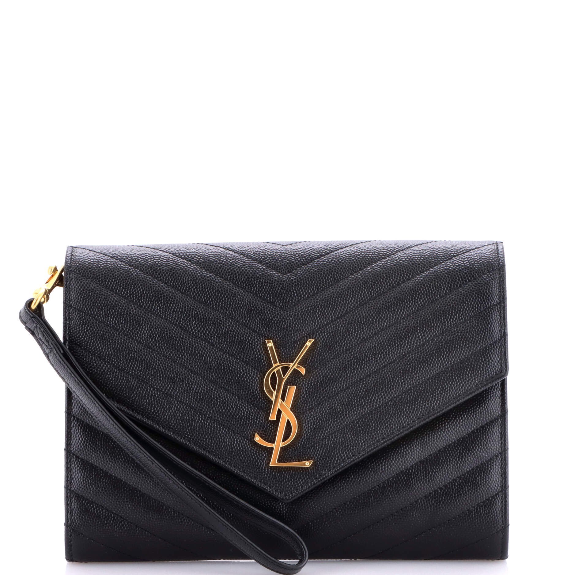 Leather clutch bag