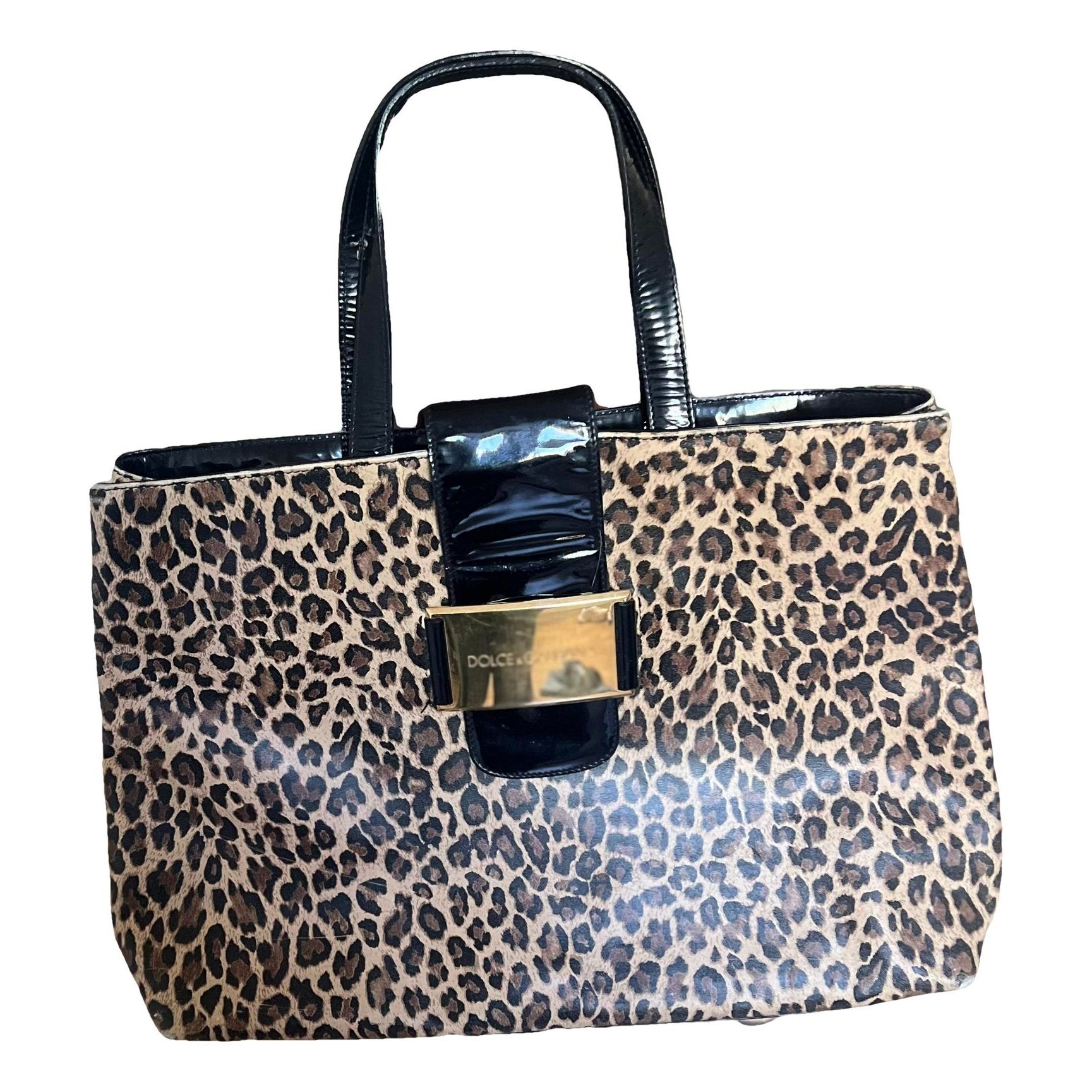 Patent leather handbag