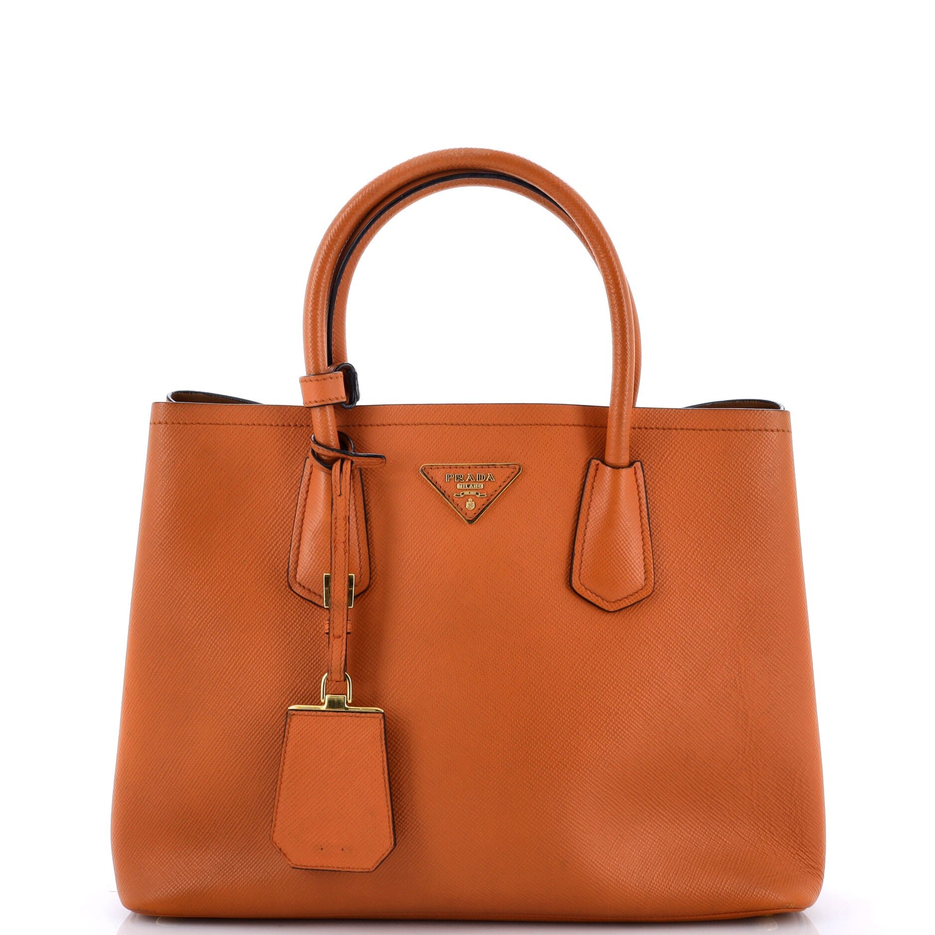 Cuir Double Tote Saffiano Leather Medium
