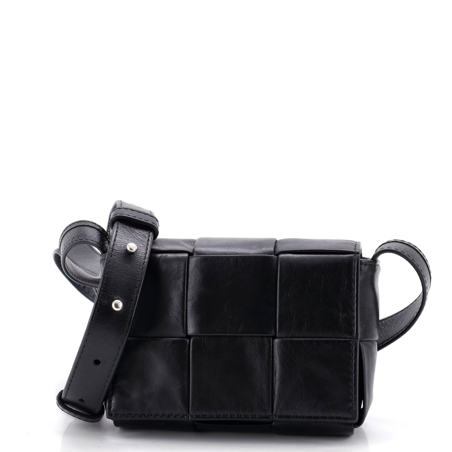 Cassette Crossbody Bag Maxi Intrecciato Leather Candy