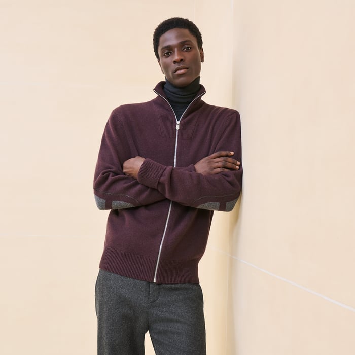 Grenat Cashmere "Maillon Chaine d'Ancre" Full-zip Jacket