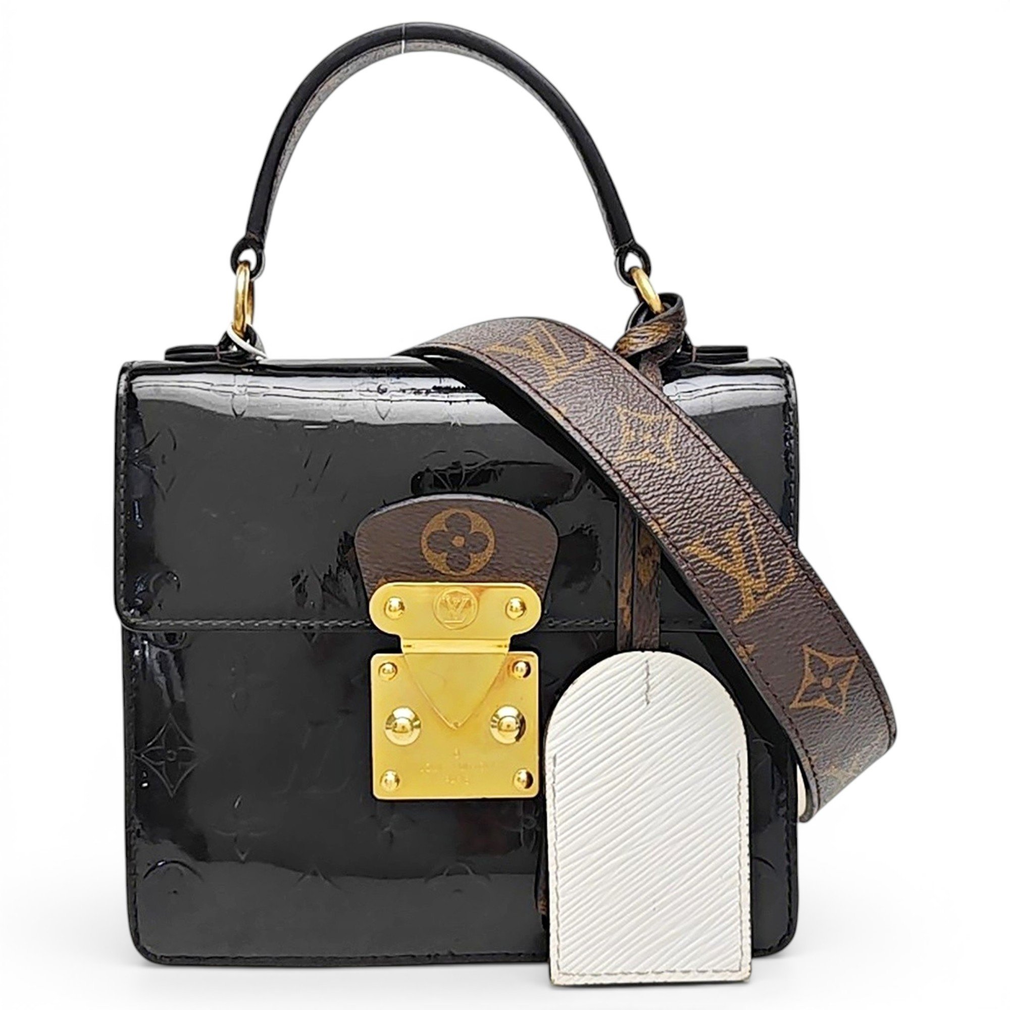 Spring street patent leather handbag