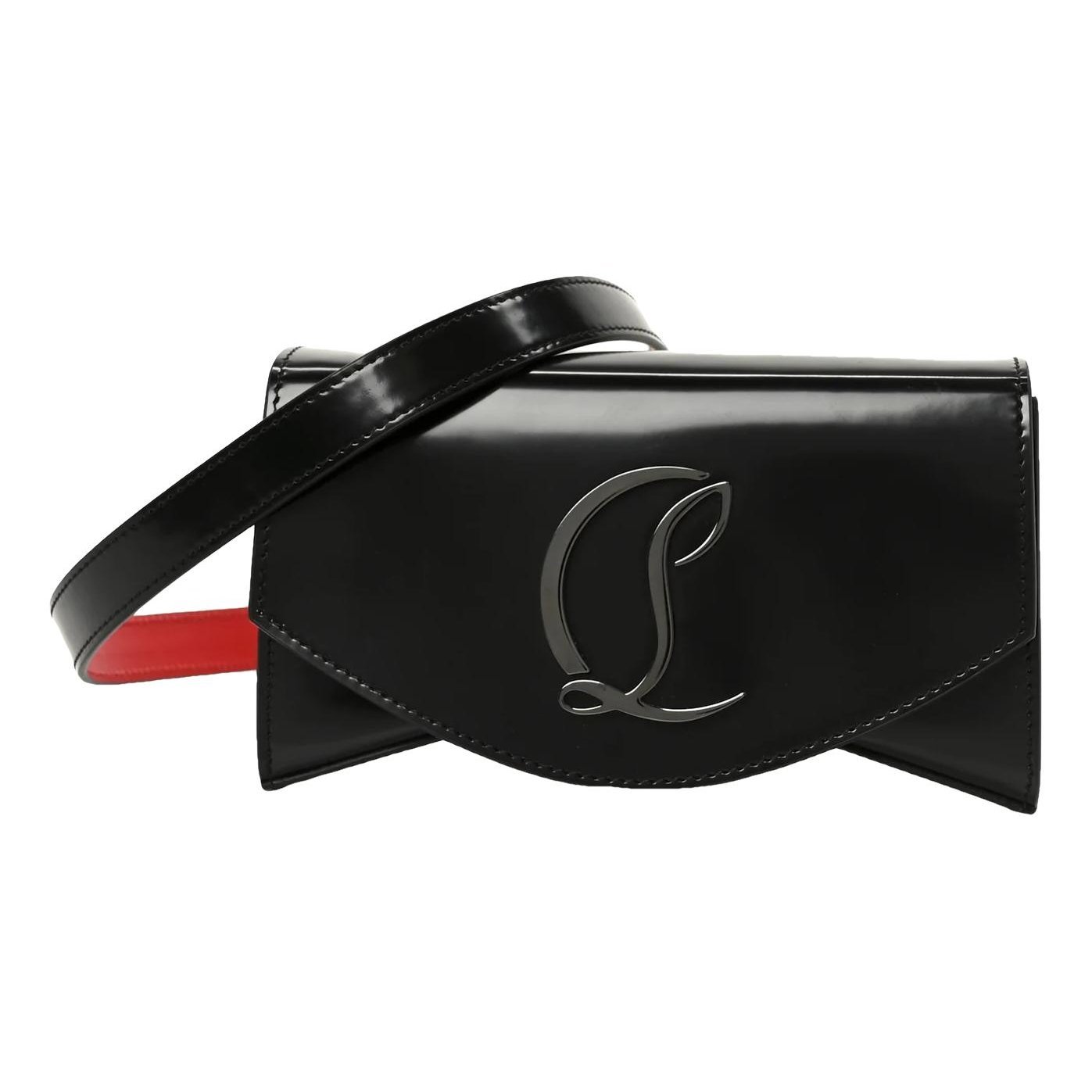 Loubi54 patent leather crossbody bag