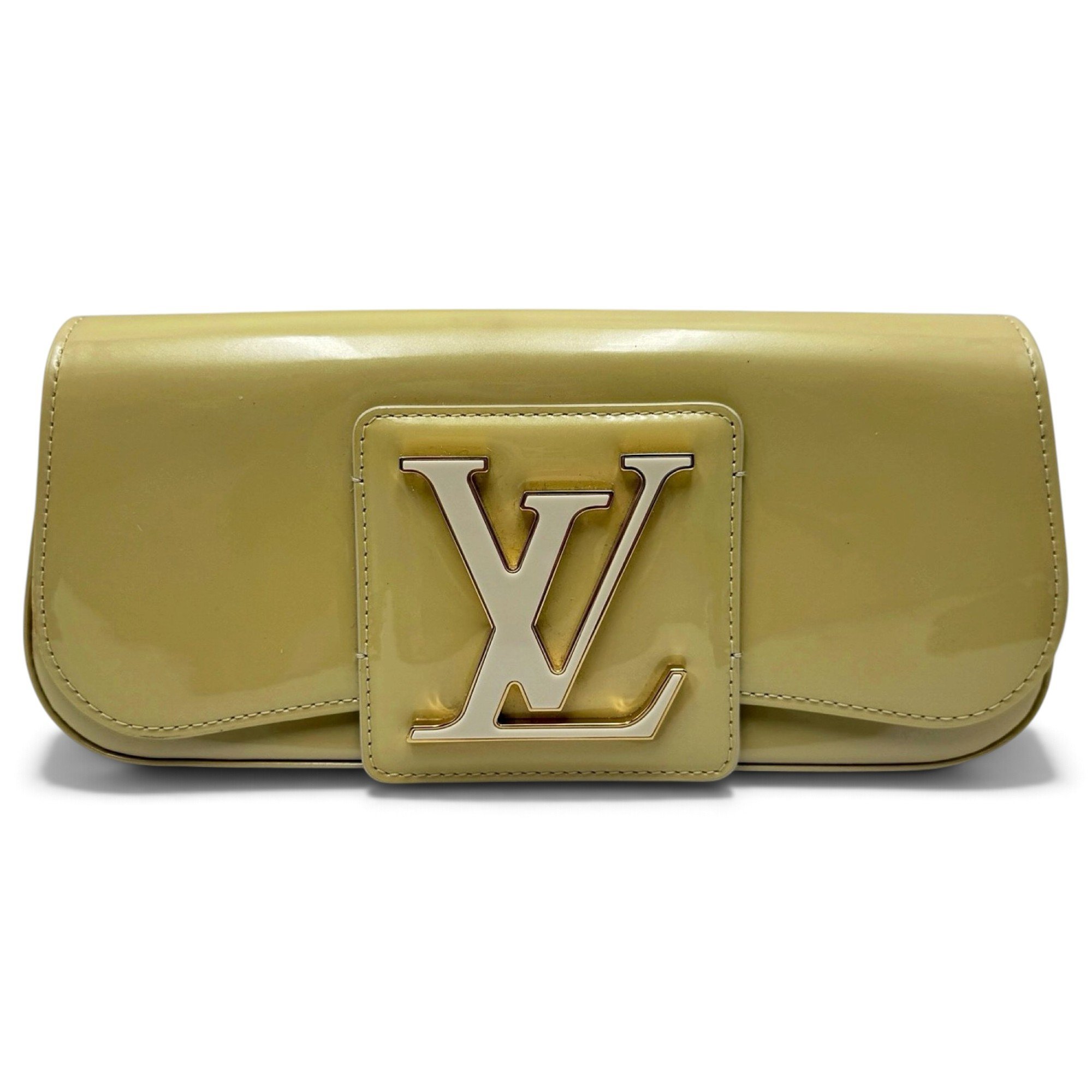 Sobe patent leather clutch bag