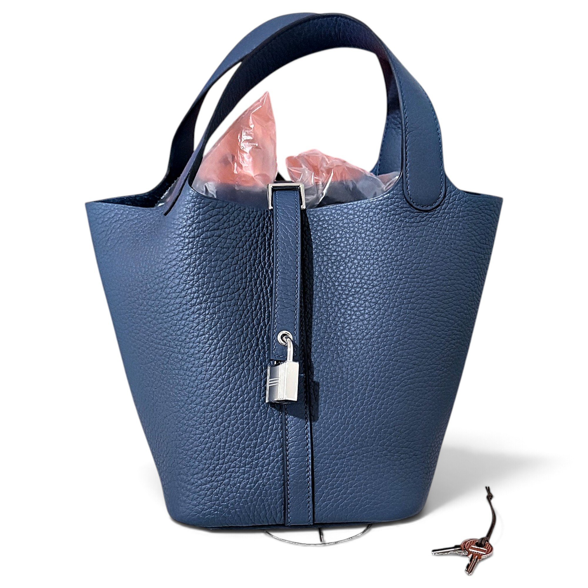 Picotin leather tote