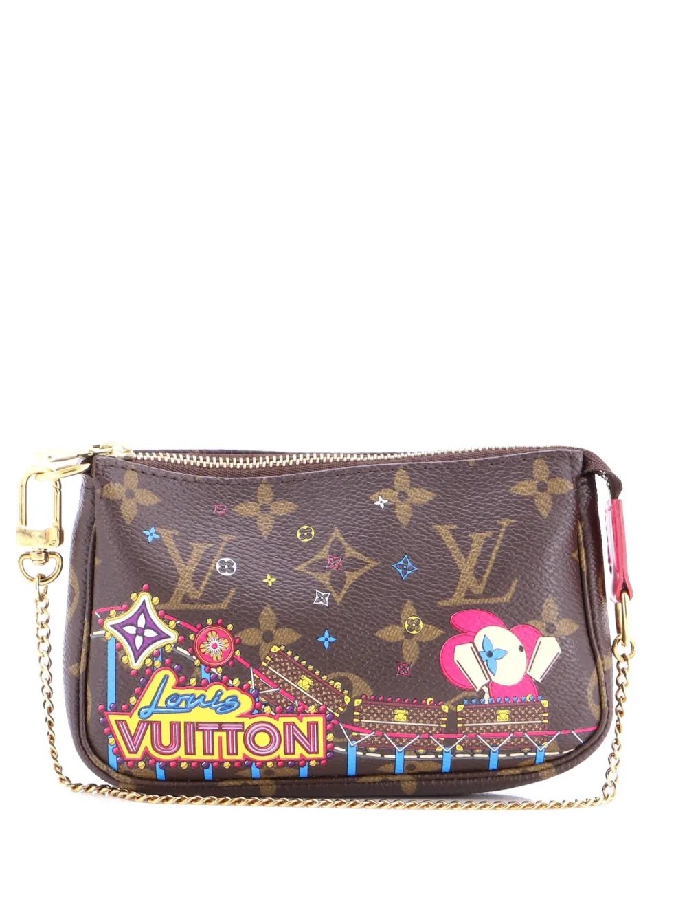 Pochette Accessoires Limited Edition Vivienne Xmas Monogram Canvas Mini clutch bag