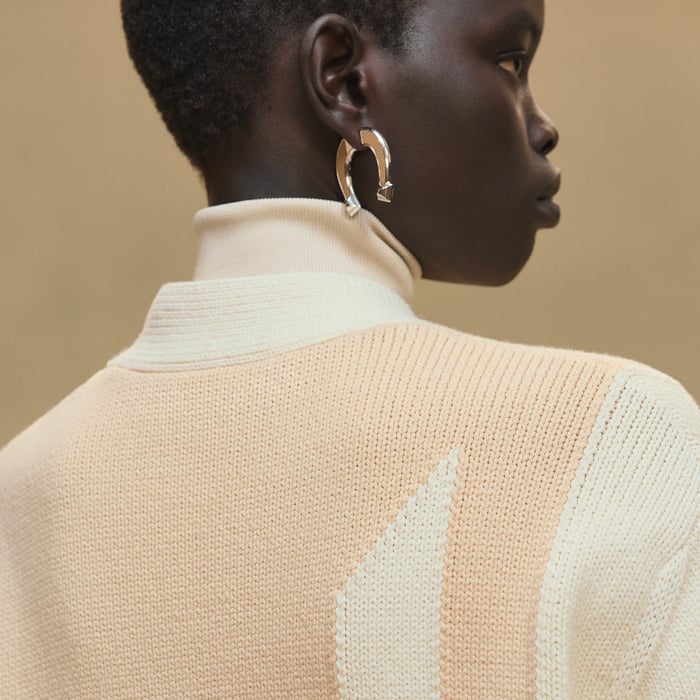 Blanc Naturel Long-sleeve Long Cardigan