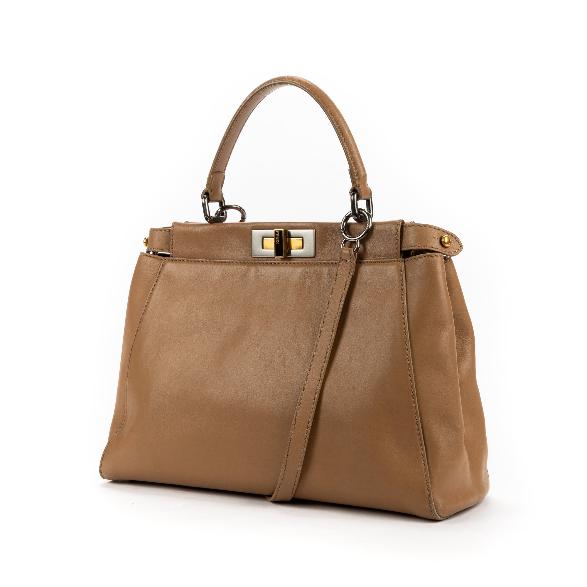 Peekaboo leather handbag
