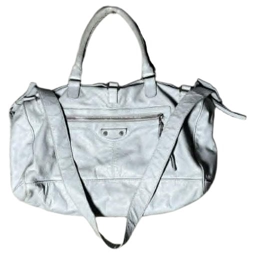 City leather handbag