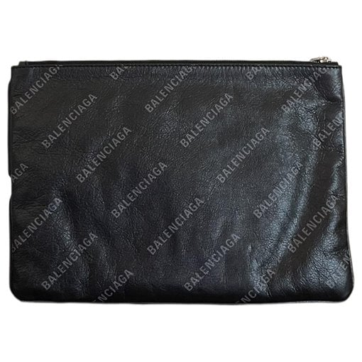 Leather clutch bag