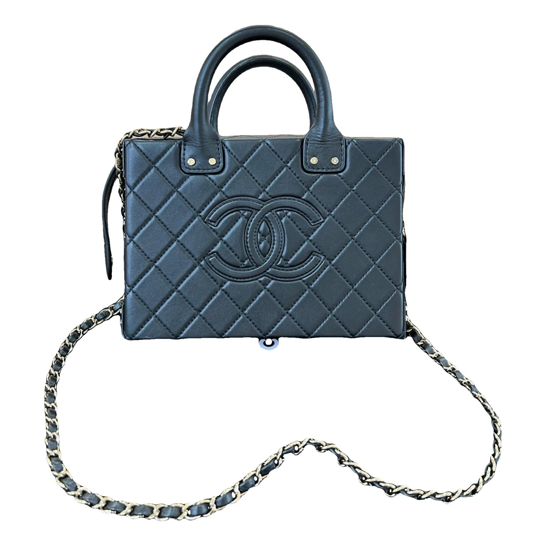 Vanity leather handbag