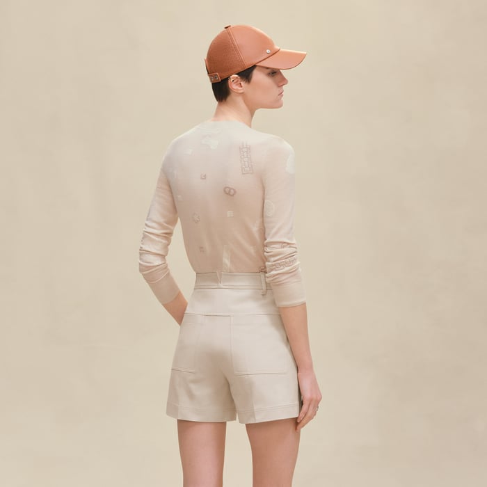 Beige Avoine Shorts