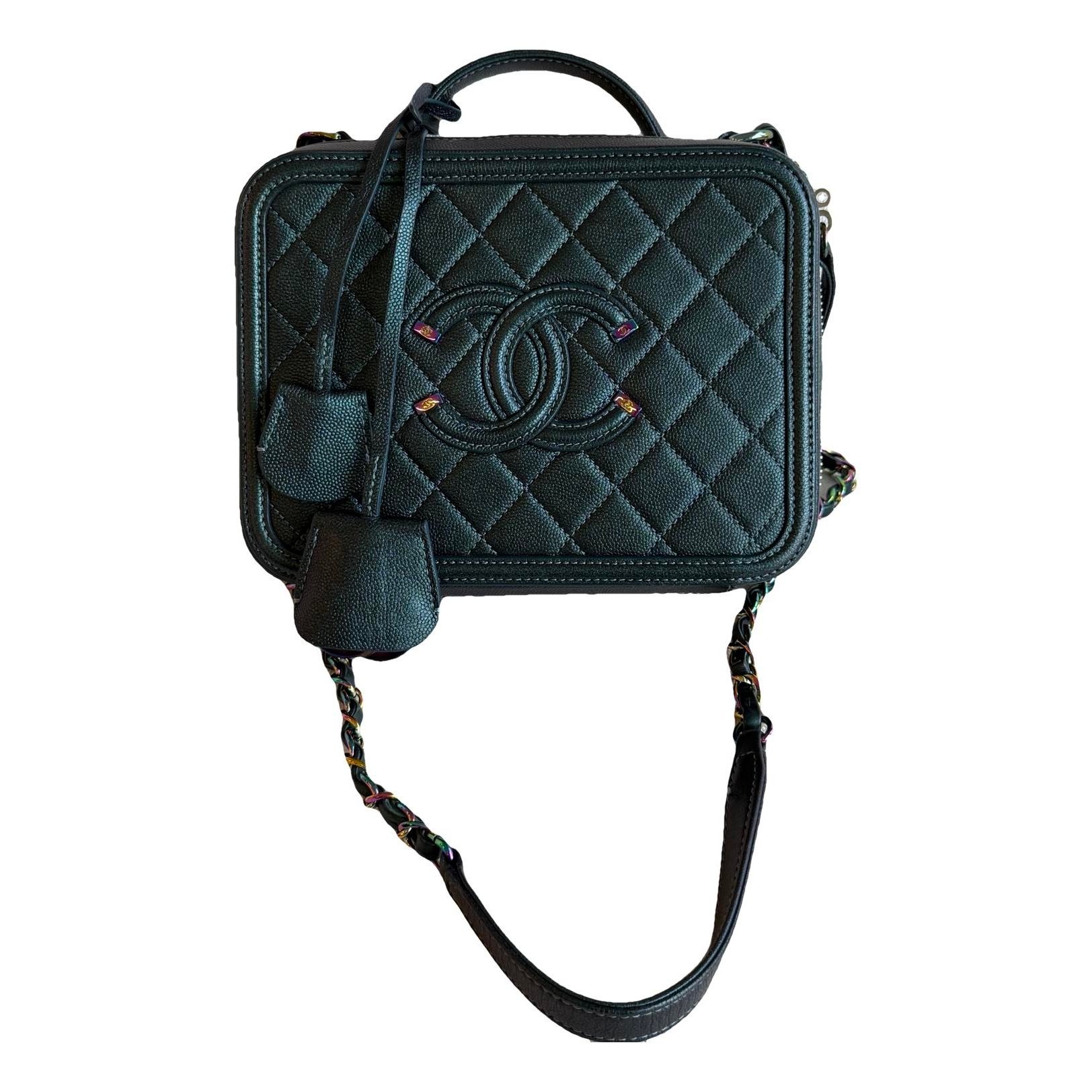 Vanity leather handbag